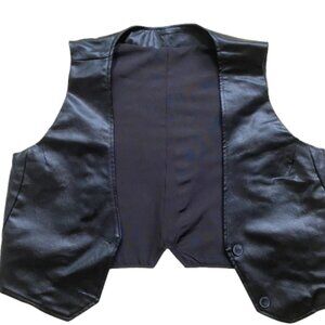 Faux leather vest